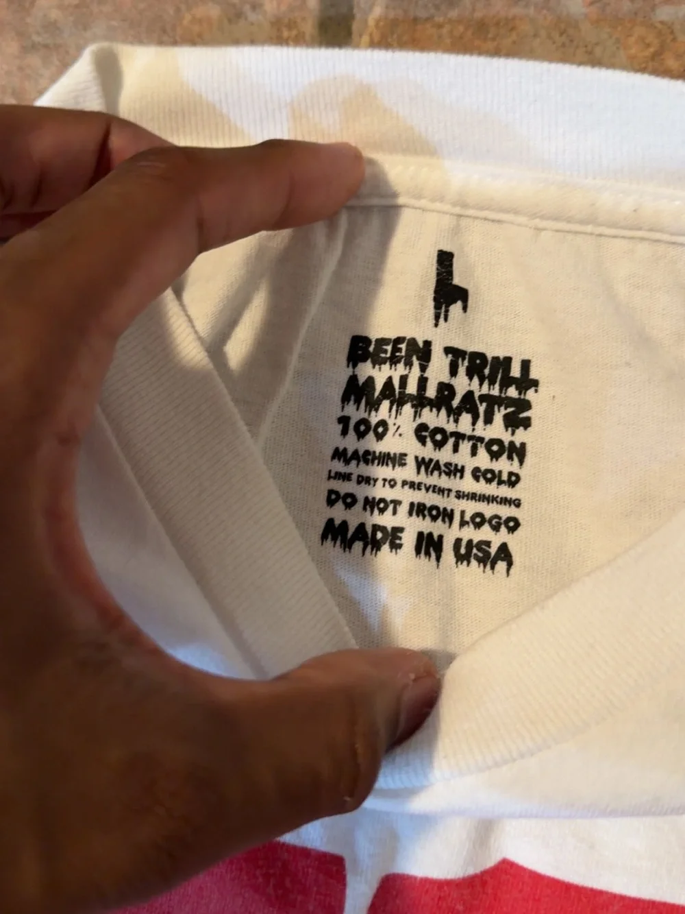 Been Trill White Short Sleeve Graphic Tee - Red Logo